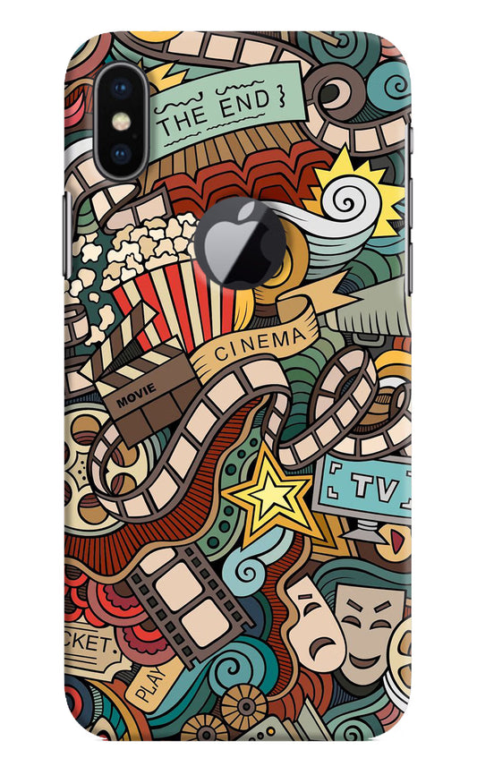 Cinema Abstract iPhone X Logocut Hard Case Back Cover by Casekaro