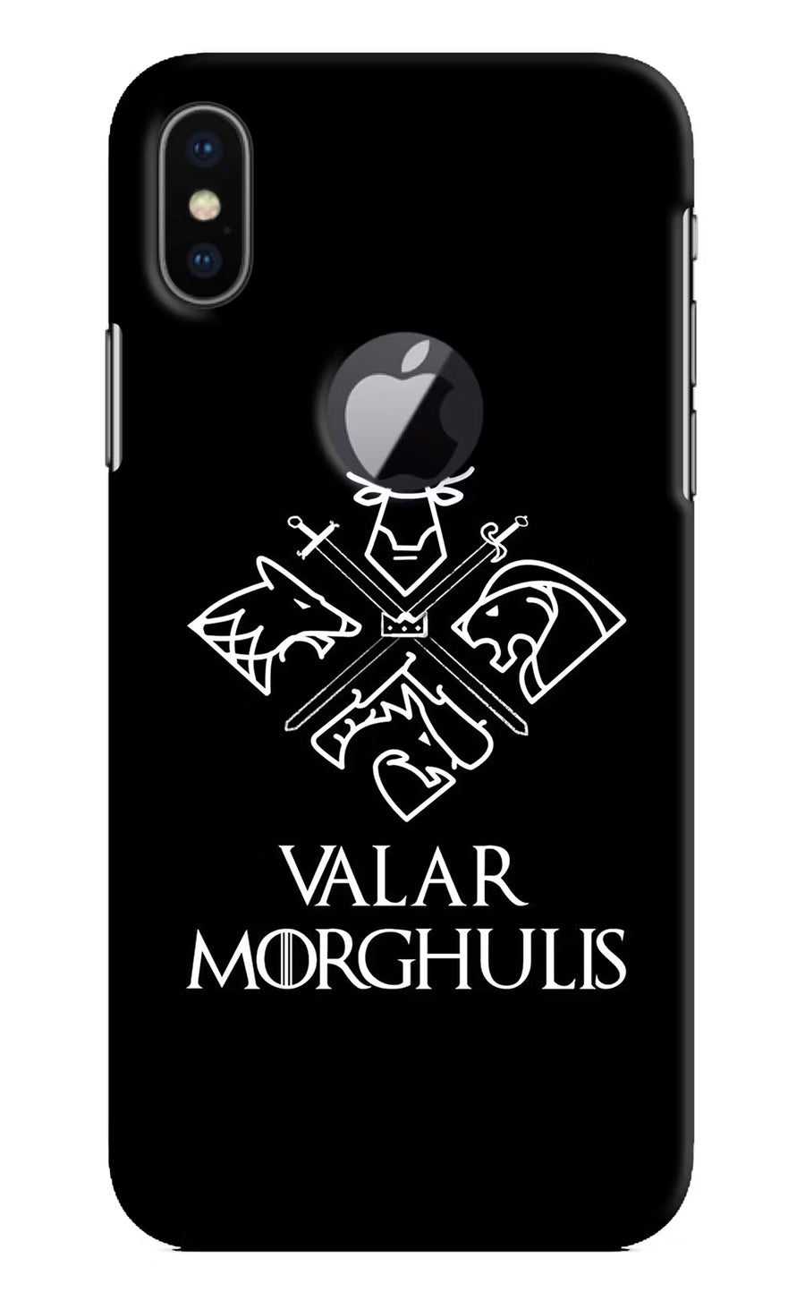Valar Morghulis | Game Of Thrones iPhone X Logocut Back Cover, Hard case