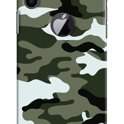 Camouflage iPhone X Logocut Hard Case Back Cover by Casekaro