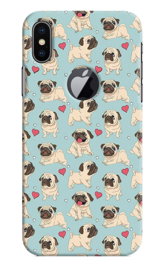 Pug Dog iPhone X Logocut Hard Case Back Cover by Casekaro