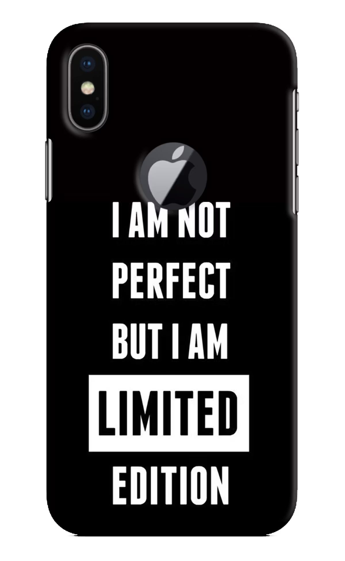 I Am Not Perfect But I Am Limited Edition iPhone X Logocut Hard Case Back Cover by Casekaro
