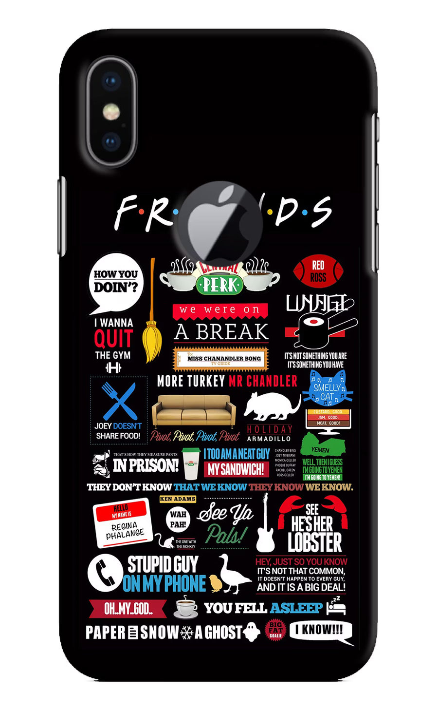 FRIENDS iPhone X Logocut Back Cover, Hard case