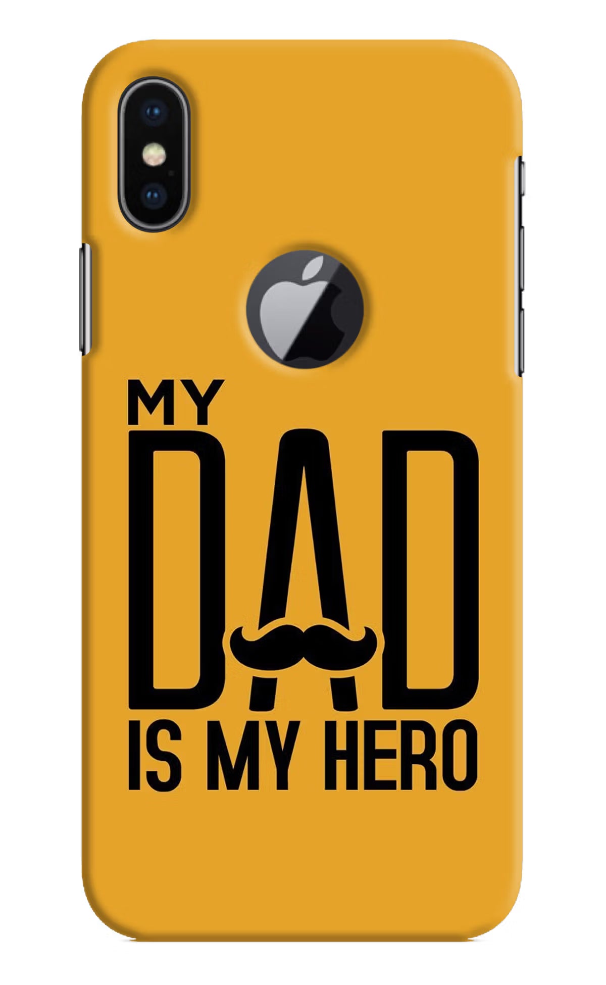 My Dad Is My Hero iPhone X Logocut Hard Case Back Cover by Casekaro