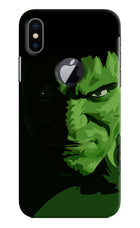 HULK iPhone X Logocut Hard Case Back Cover by Casekaro