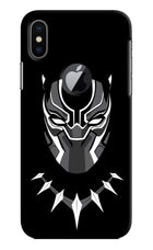 Black Panther iPhone X Logocut Hard Case Back Cover by Casekaro