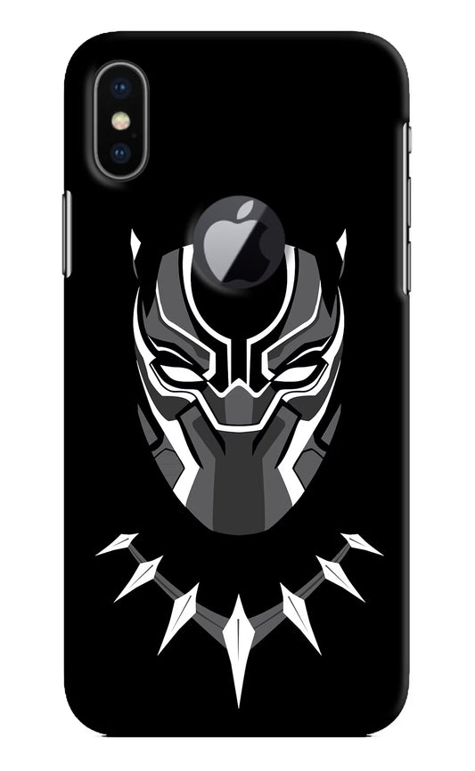 Black Panther iPhone X Logocut Hard Case Back Cover by Casekaro