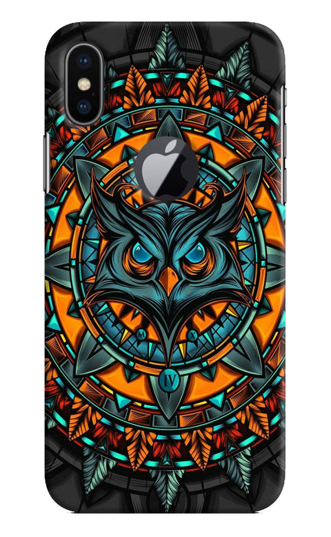 Angry Owl Art iPhone X Logocut Back Cover