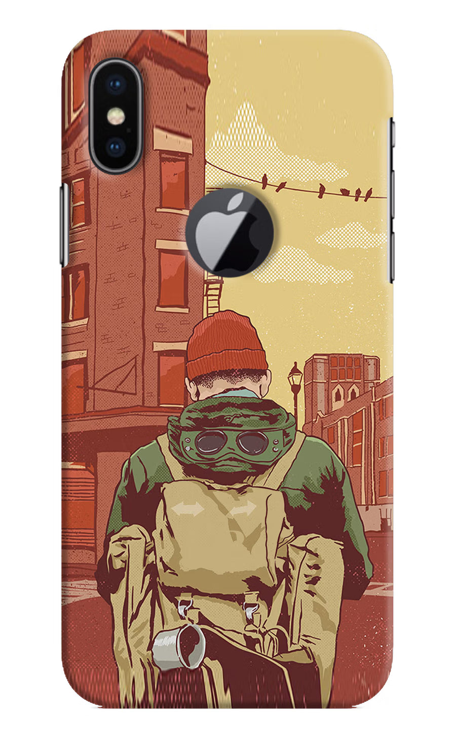 Adventurous iPhone X Logocut Back Cover, Hard case