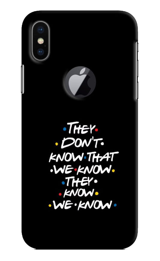 FRIENDS Dialogue iPhone X Logocut Hard Case Back Cover by Casekaro
