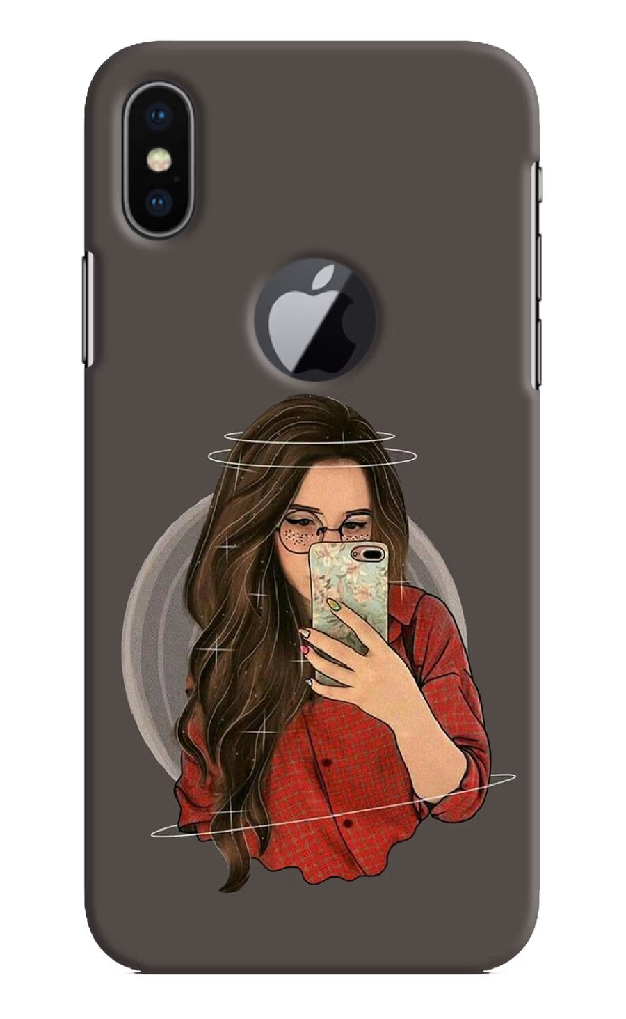 Selfie Queen iPhone X Logocut Back Cover, Hard case