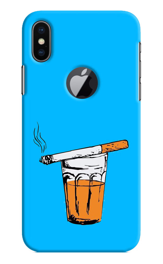 Chai Sutta iPhone X Logocut Hard Case Back Cover by Casekaro