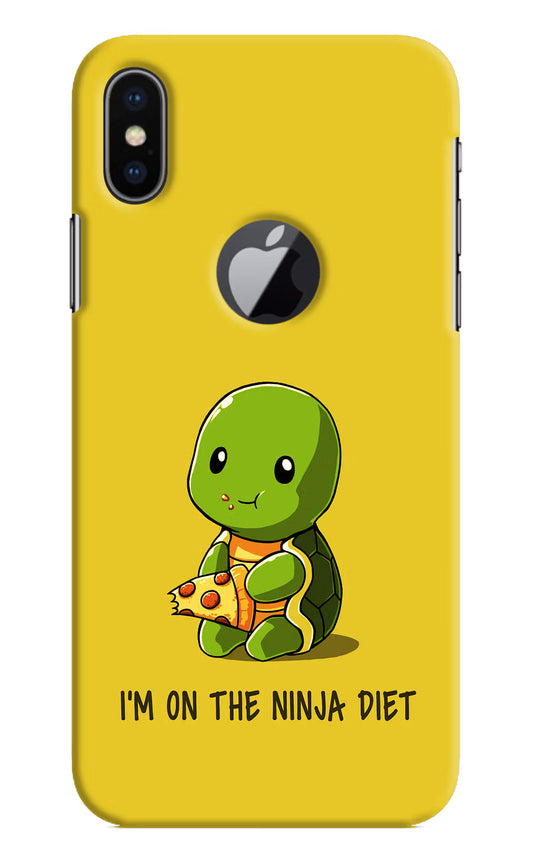 I'm on Ninja Diet iPhone X Logocut Hard Case Back Cover by Casekaro
