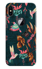 Birds iPhone X Logocut Hard Case Back Cover by Casekaro