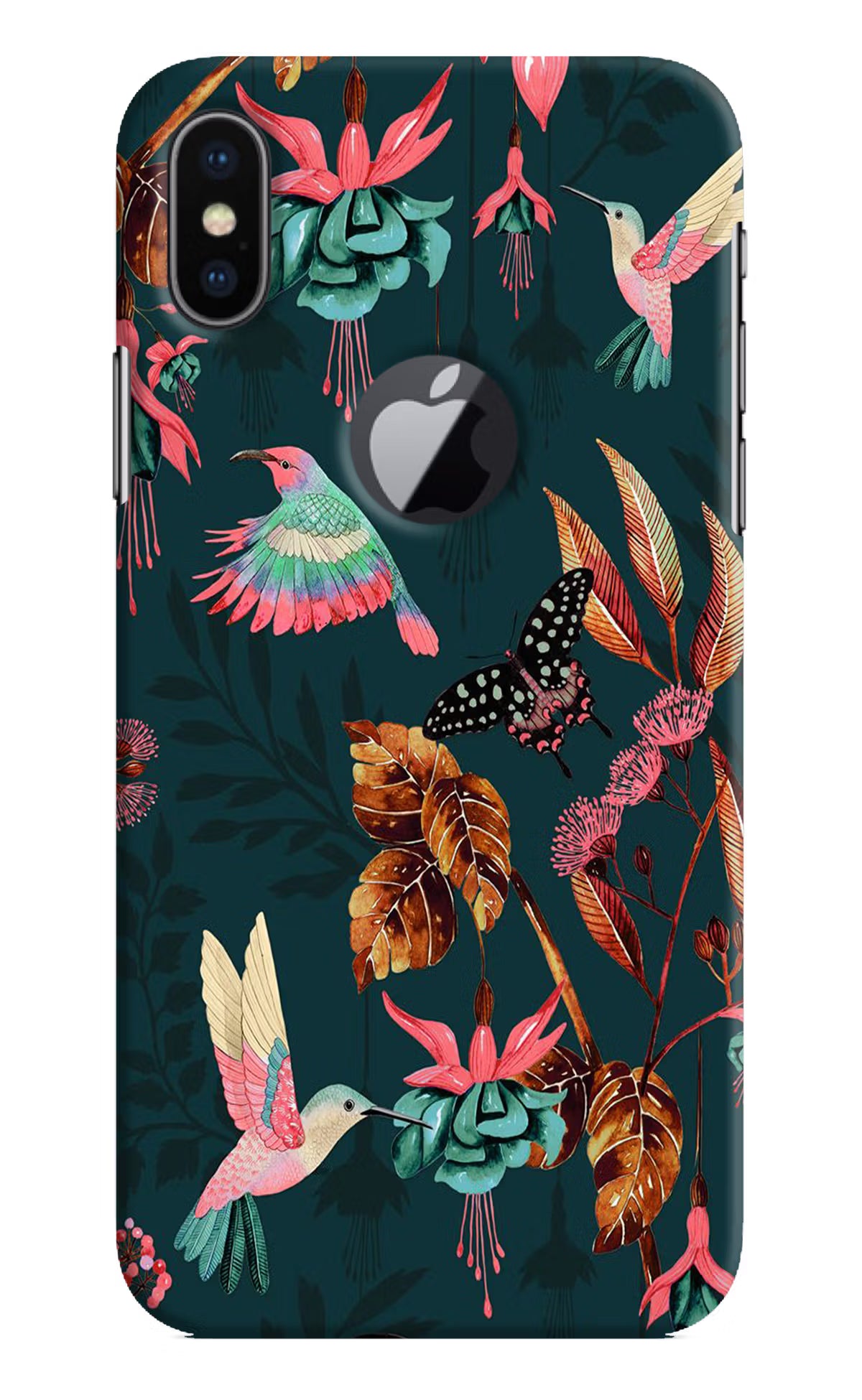 Birds iPhone X Logocut Hard Case Back Cover by Casekaro