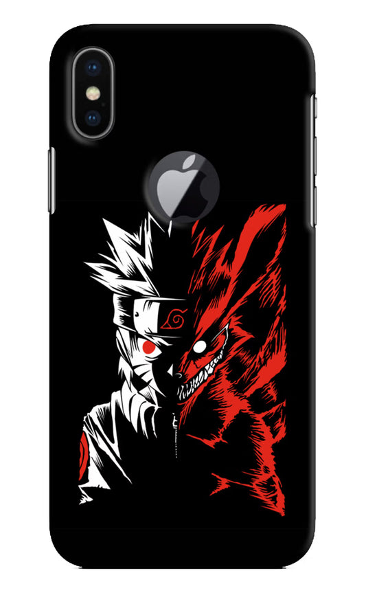 Naruto Two Face iPhone X Logocut Hard Case Back Cover by Casekaro