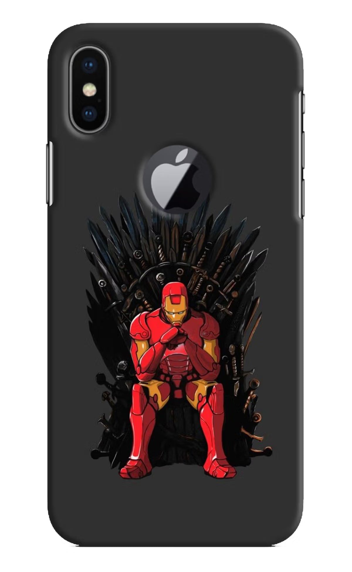 Ironman Throne iPhone X Logocut Hard Case Back Cover by Casekaro