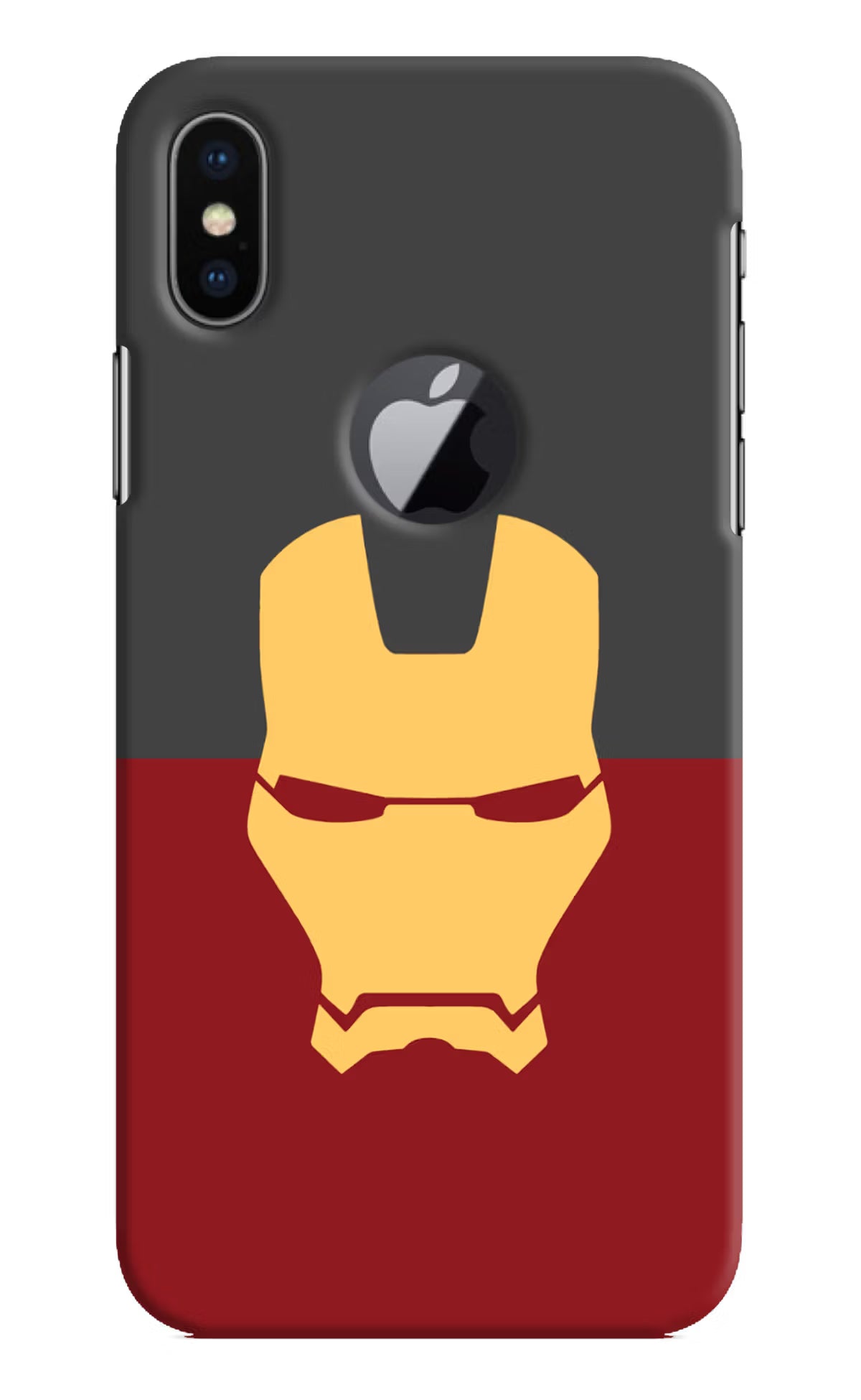 Ironman iPhone X Logocut Hard Case Back Cover by Casekaro