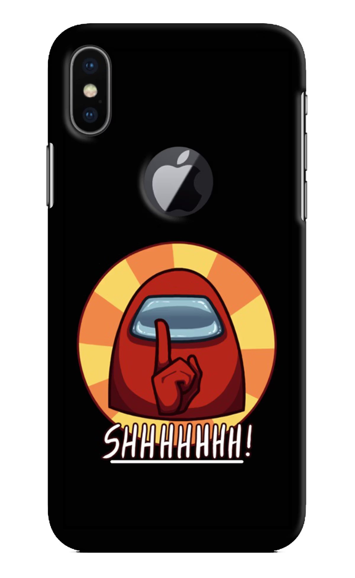 Among Us Shhh! iPhone X Logocut Hard Case Back Cover by Casekaro