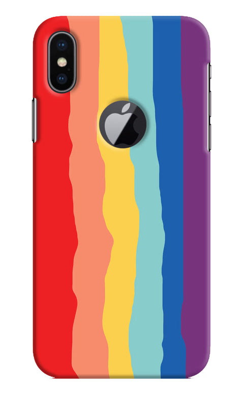 Rainbow iPhone X Logocut Back Cover