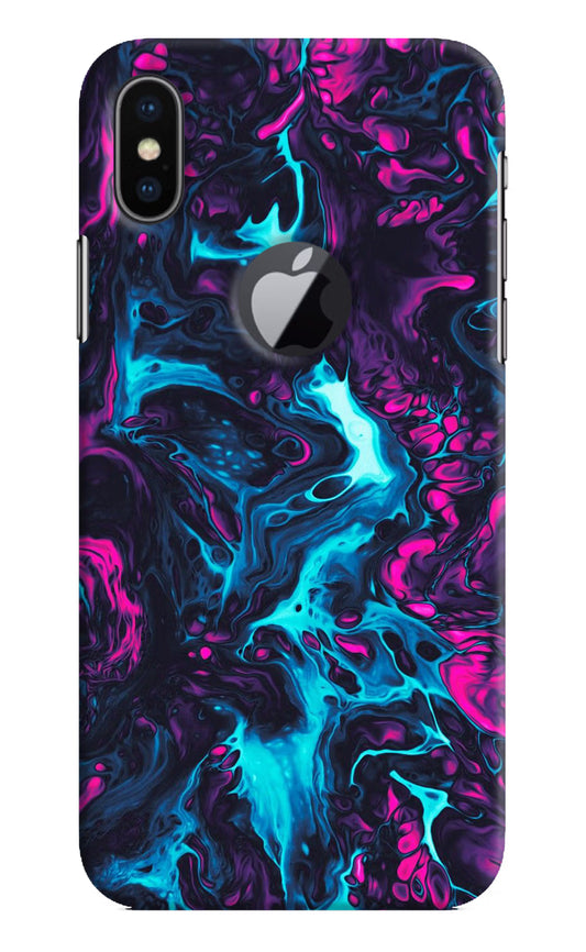 Abstract iPhone X Logocut Hard Case Back Cover by Casekaro