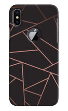 Geometric Pattern iPhone X Logocut Hard Case Back Cover by Casekaro