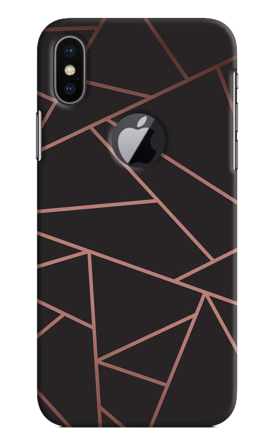 Geometric Pattern iPhone X Logocut Back Cover, Hard case