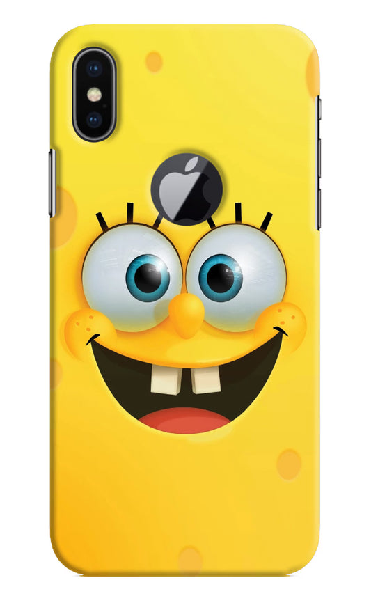 Sponge 1 iPhone X Logocut Hard Case Back Cover by Casekaro