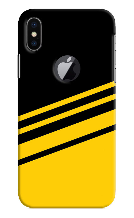 Yellow Shades iPhone X Logocut Hard Case Back Cover by Casekaro