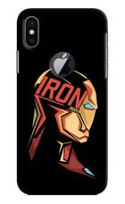 IronMan iPhone X Logocut Hard Case Back Cover by Casekaro