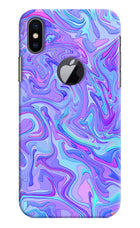 Glitter iPhone X Logocut Hard Case Back Cover by Casekaro
