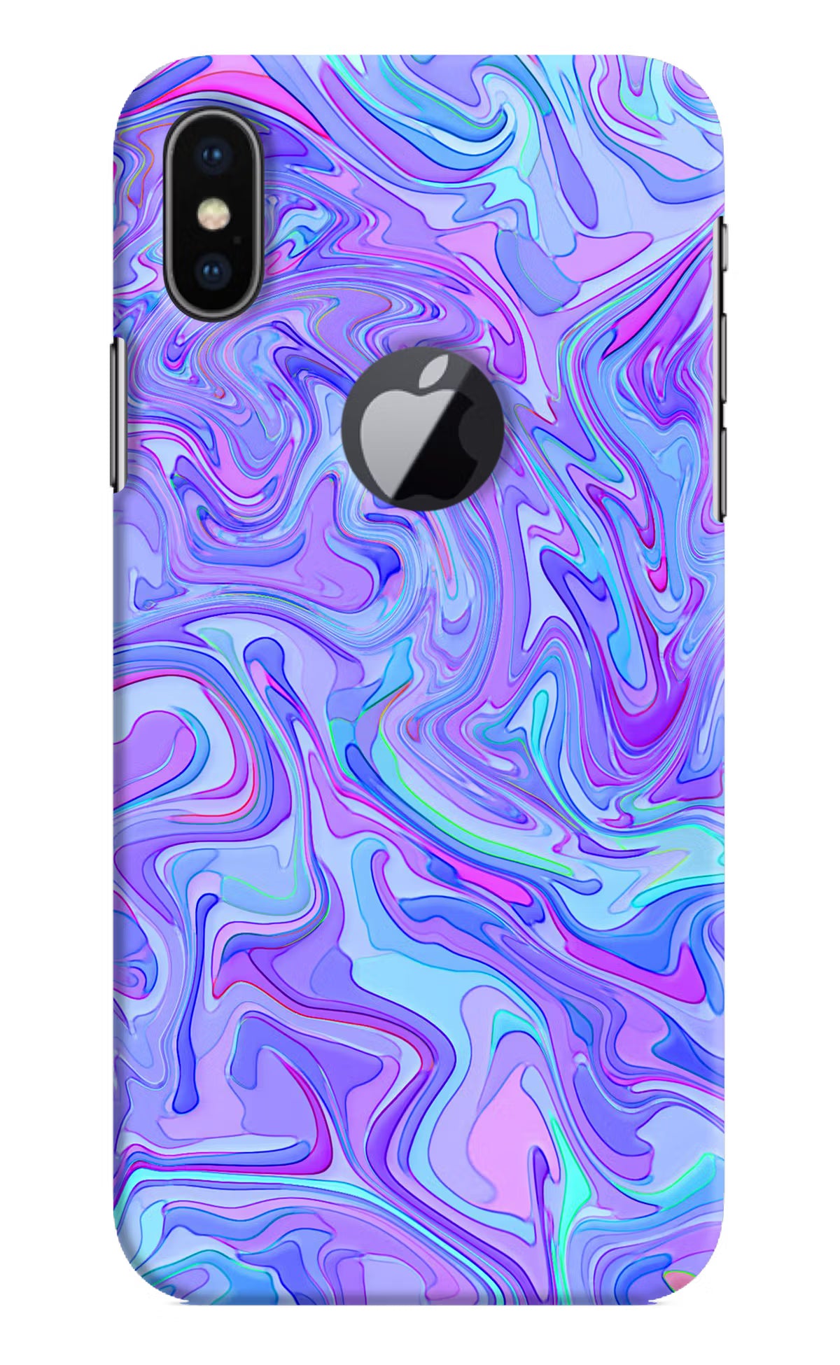 Glitter iPhone X Logocut Hard Case Back Cover by Casekaro