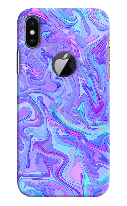 Glitter iPhone X Logocut Hard Case Back Cover by Casekaro