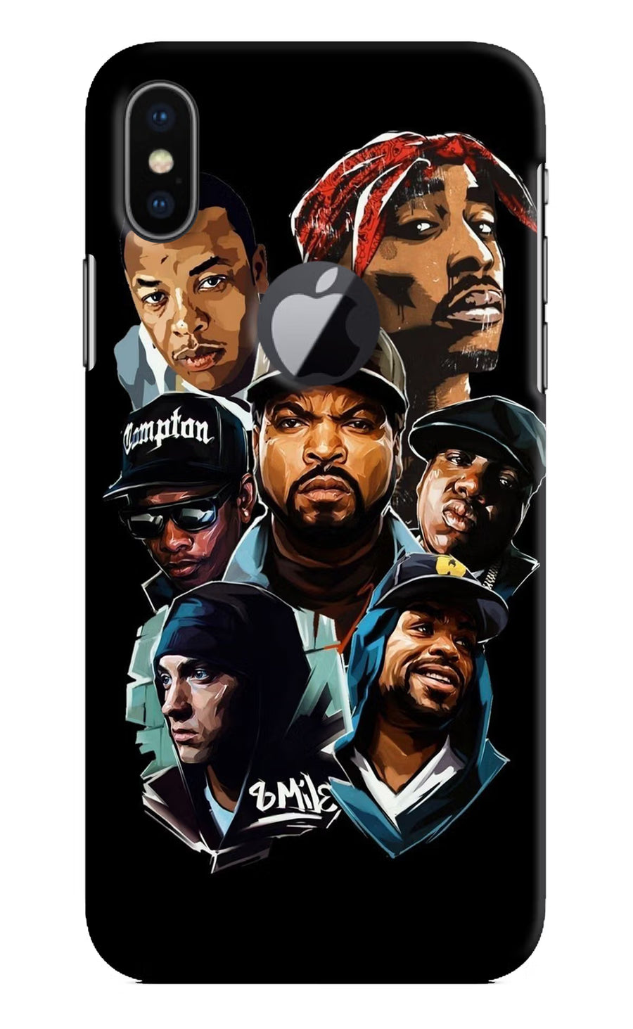Rappers iPhone X Logocut Back Cover, Hard case