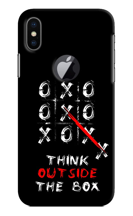 Think out of the BOX iPhone X Logocut Hard Case Back Cover by Casekaro