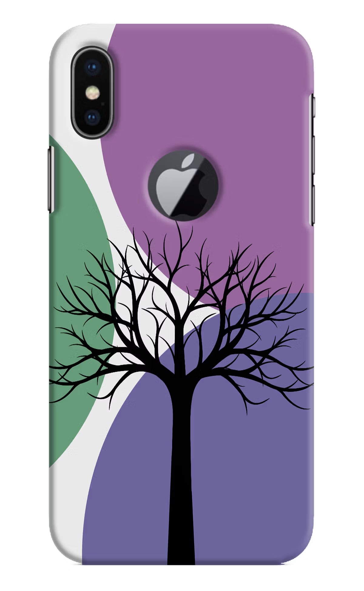 Tree Art iPhone X Logocut Hard Case Back Cover by Casekaro