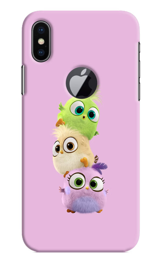 Cute Little Birds iPhone X Logocut Hard Case Back Cover by Casekaro