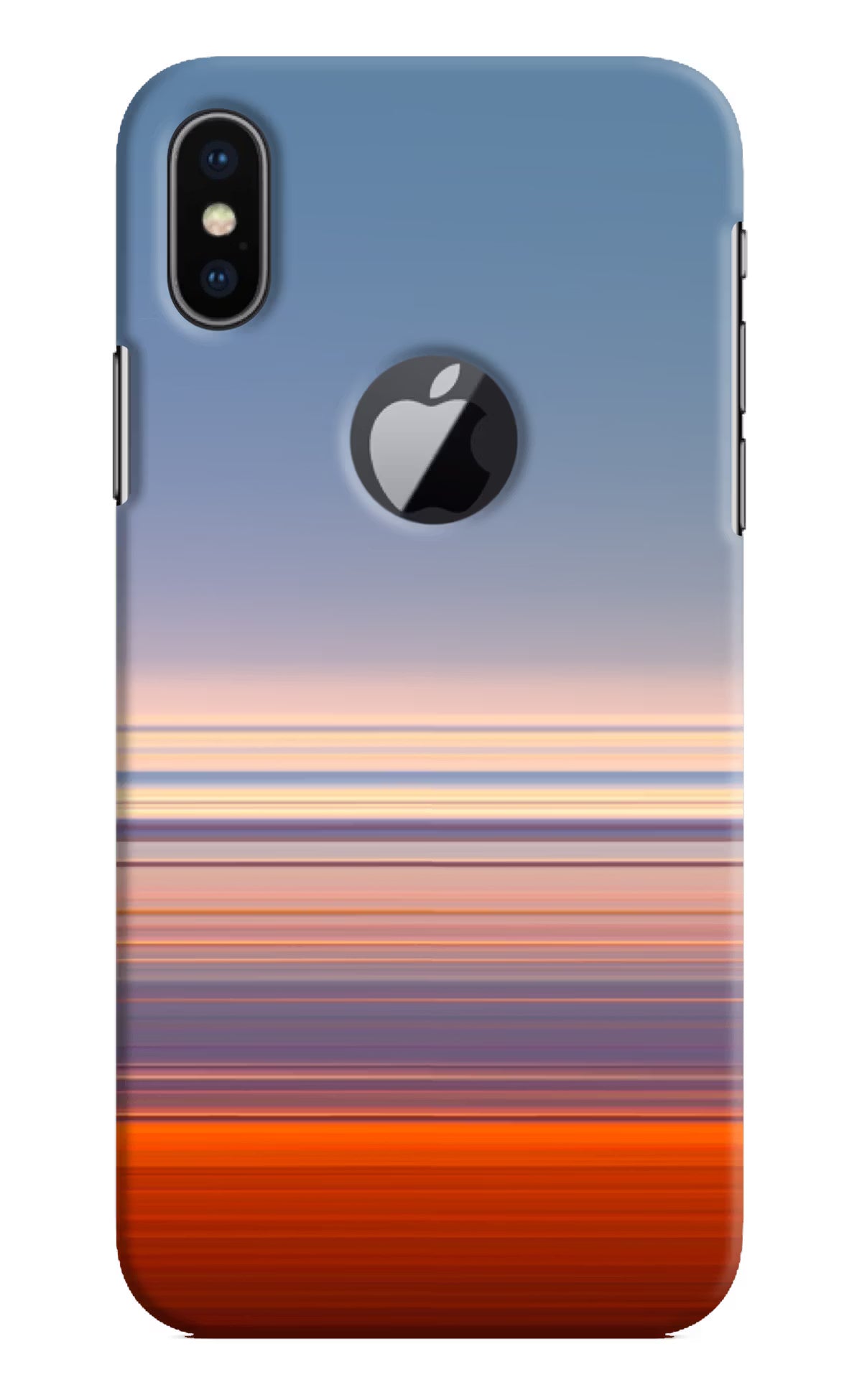 Morning Colors iPhone X Logocut Hard Case Back Cover by Casekaro