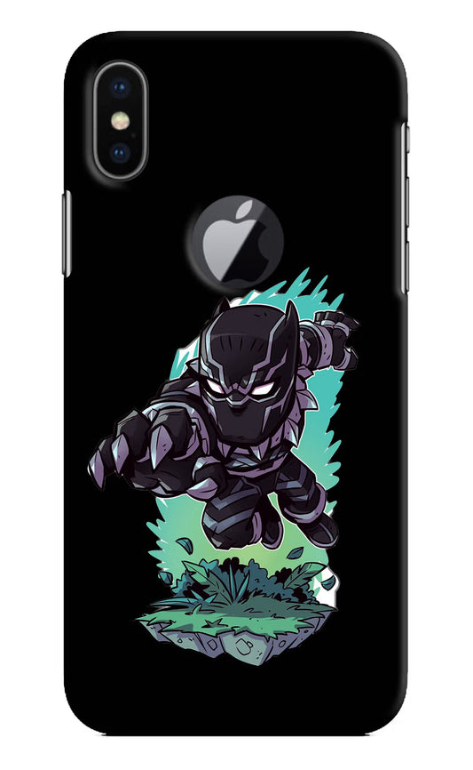 Black Panther iPhone X Logocut Hard Case Back Cover by Casekaro