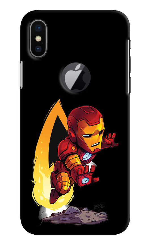 IronMan iPhone X Logocut Hard Case Back Cover by Casekaro