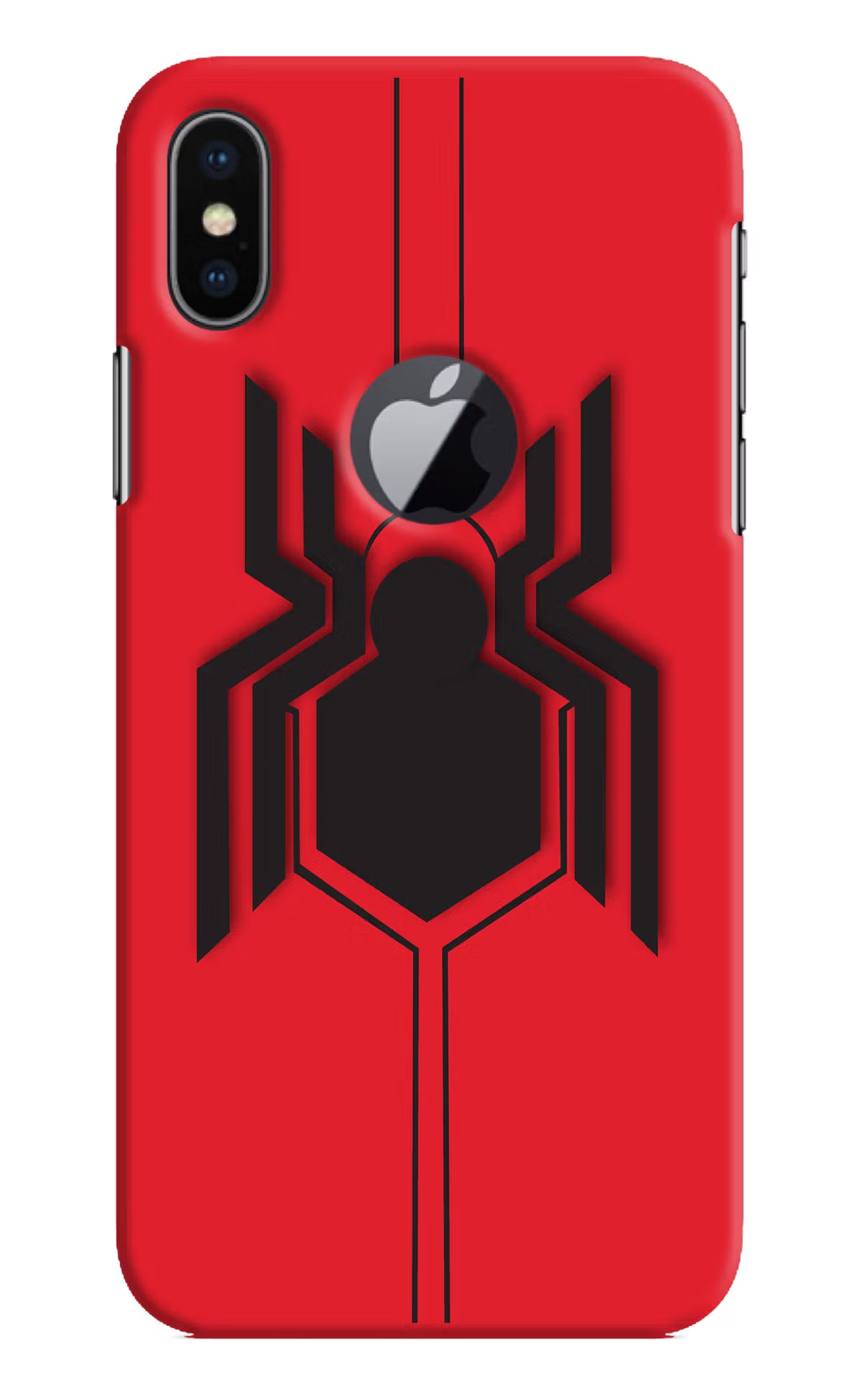 Spider iPhone X Logocut Hard Case Back Cover by Casekaro