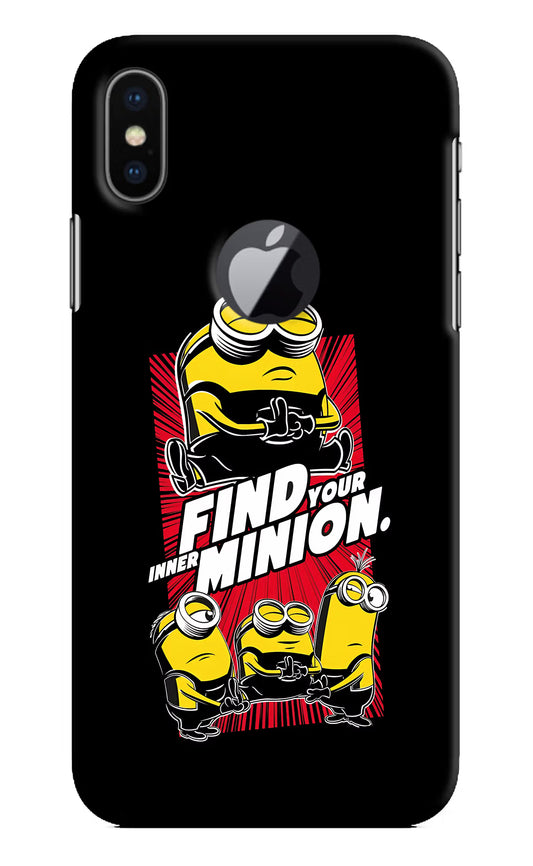 Find your inner Minion iPhone X Logocut Hard Case Back Cover by Casekaro