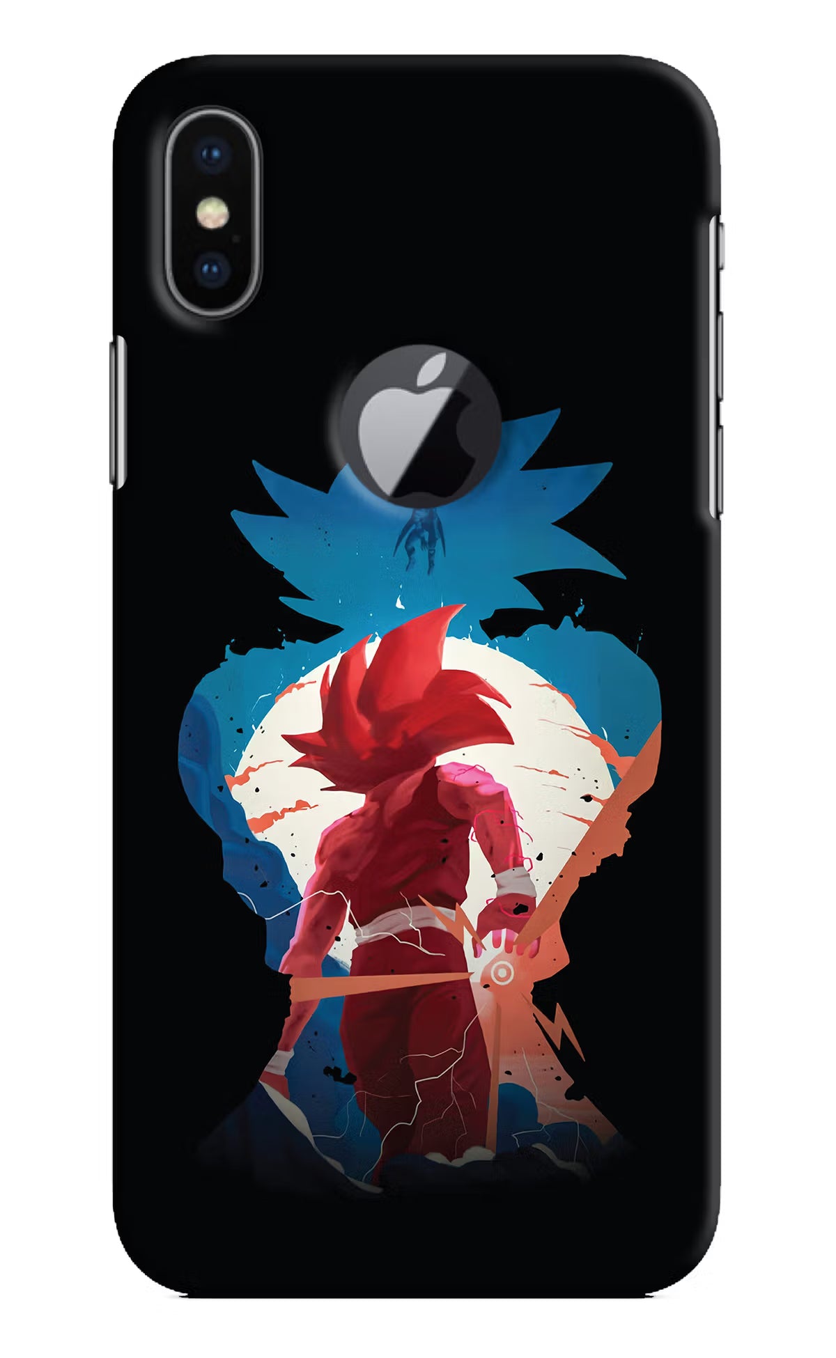 Goku iPhone X Logocut Hard Case Back Cover by Casekaro