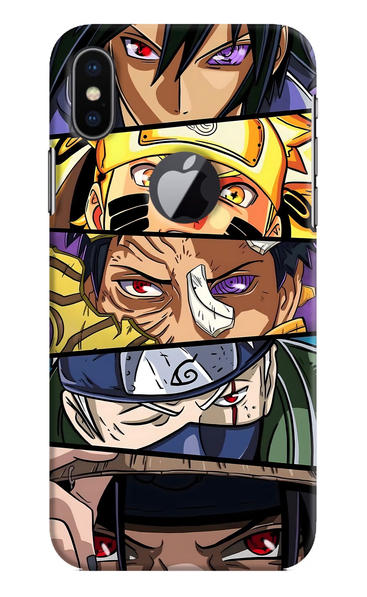 Naruto Character iPhone X Logocut Hard Case Back Cover by Casekaro