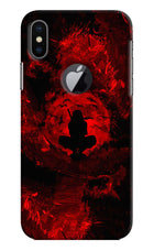 Itachi Uchiha iPhone X Logocut Hard Case Back Cover by Casekaro
