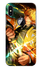 Demon Slayer iPhone X Logocut Hard Case Back Cover by Casekaro