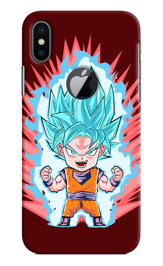 Goku Little iPhone X Logocut Hard Case Back Cover by Casekaro