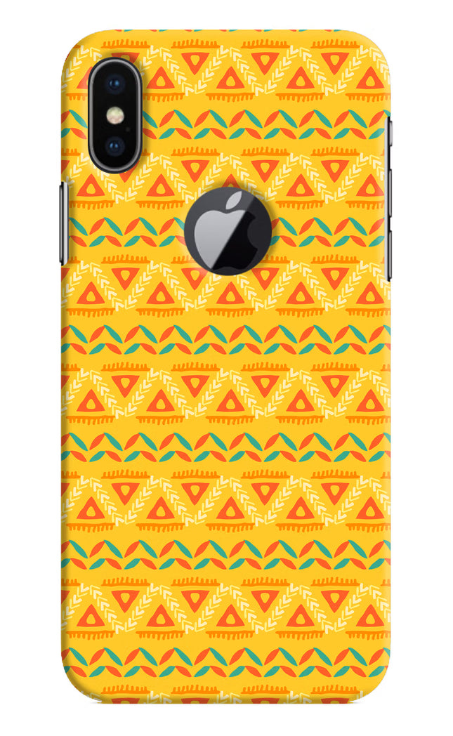 Tribal Pattern iPhone X Logocut Hard Case Back Cover by Casekaro