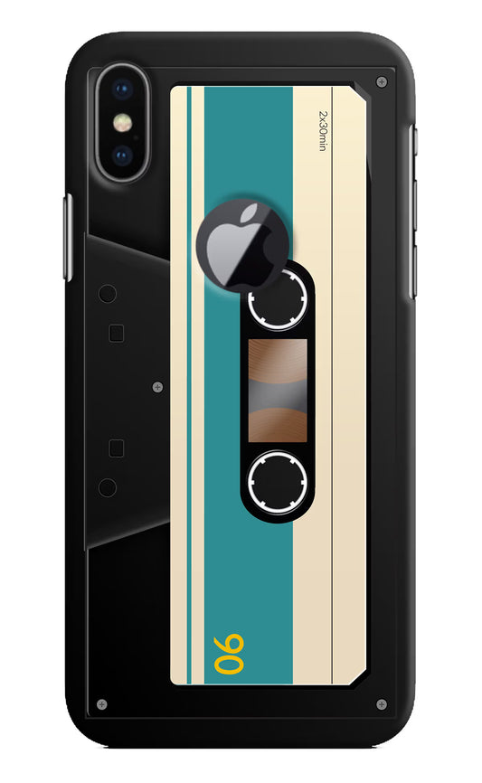 Cassette iPhone X Logocut Hard Case Back Cover by Casekaro