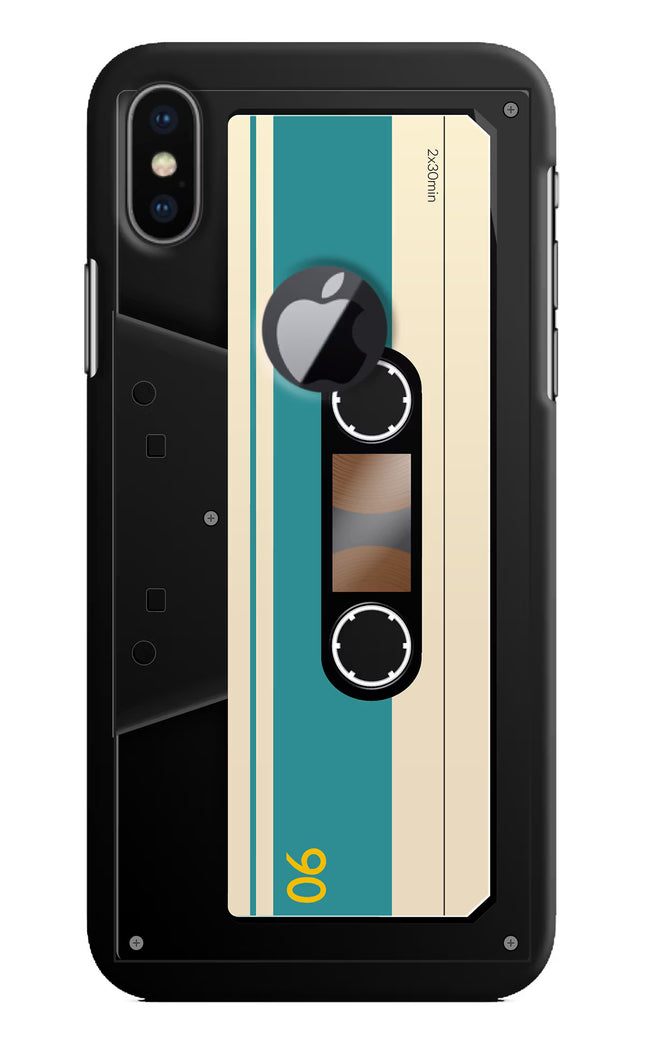 Cassette iPhone X Logocut Hard Case Back Cover by Casekaro