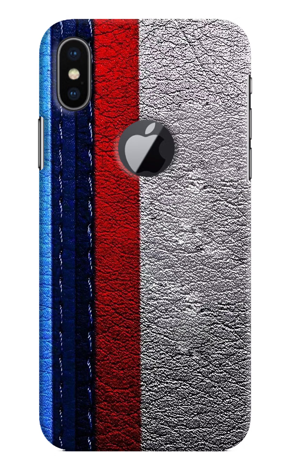 BMW Stripes iPhone X Logocut Hard Case Back Cover by Casekaro